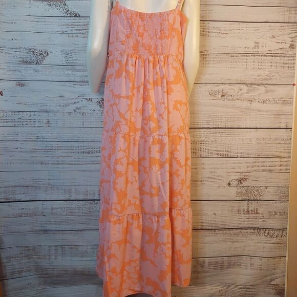 Ladies Floral Smocked Back Dress Social Standard by Sanctuary Size Large - Picture 7 of 13
